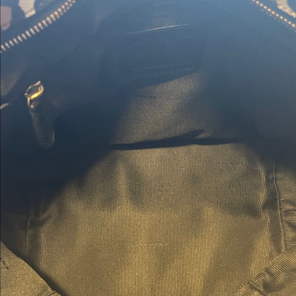 COACH Leopard-Print Tote in White Black and Tan - Picture 5 of 6